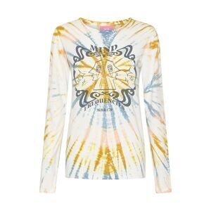 One Teaspoon NWT MoBlack Mind Frequencies Long Sleeve Fitted Tee in Tie Dye‎ XXS